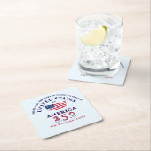 America 250 Patriotic family Photo Keepsake Gift  Kartonnen Onderzetters (Insitu)