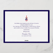 America 250 Patriotic Holiday 2025 Blue Democratic Folie Feestdagenkaart (Achterkant)