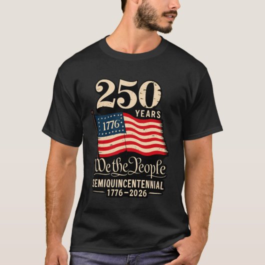 America 250 Patriotic Independence Day Tee T-Shirt (Voorkant)
