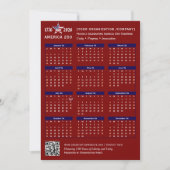 America 250 Patriotic Red 2026 Calendar Kaart (Voorkant)