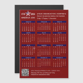 America 250 Patriotic Red 2026 Kalender Keepsake (Voorkant / Achterkant)