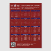 America 250 Patriotic Red 2026 Kalender Keepsake (Voorkant)