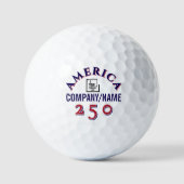America 250 Patriottische Aangepaste Naam 2026 Gol Golfballen (Voorkant)