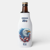 AMERICA 250 Personalized U.S.A. with Eagle Flesjeskoeler (Fles Voorkant)