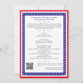 America 250 politieke kandidaat campagne fondsenwe kaart (Achterkant)