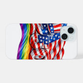 America 250 Pride Vlag iPhone 15 Hoesje (Achterkant horizontaal)