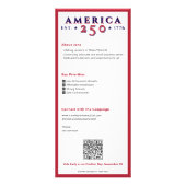 America 250 Republikeinse politieke outreach campa Reclamekaart (Achterkant)