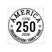 America 250 Round Familiebedrijf Rubberstempel (Afrduk)