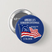 America 250 Semiquincentennial 1776-2026 USA Ronde Button 5,7 Cm (Voorkant /achterkant)