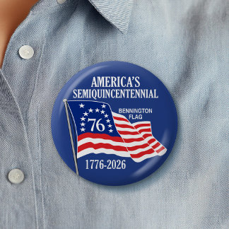 America 250 Semiquincentennial 1776-2026 USA Ronde Button 5,7 Cm
