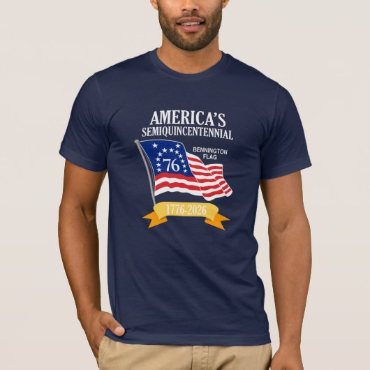 America 250 Semiquincentennial 1776-2026 USA T-shirt (Voorkant)