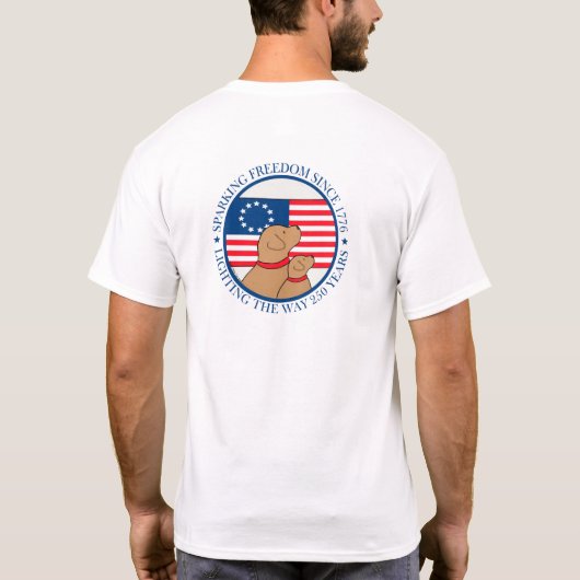 America 250 Sparking Freedom Men Short Sleeve T-shirt (Achterkant)