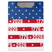 America 250 Stars & Stripes 1776 2026 Lettering Klembord (Voorkant)
