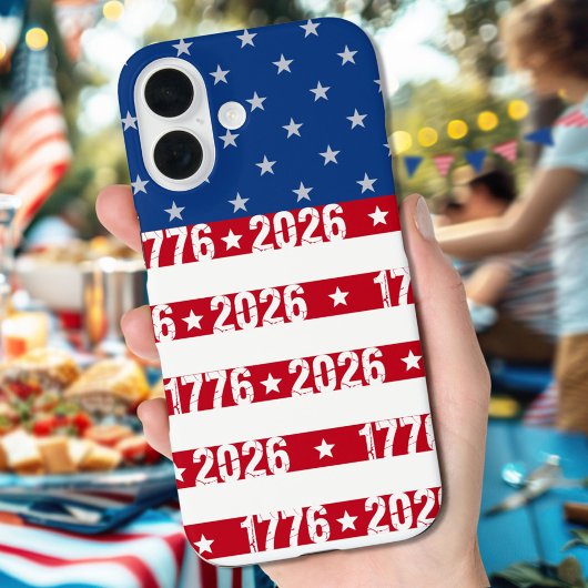 America 250 Stars & Stripes 1776 2026 Numbers Case-Mate iPhone Case