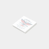 America 250 Stekelarend Aangepaste Naam Minimalist Post-it® Notes (Schuin)