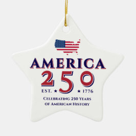 America 250 Verenigde Staten Patriotic Keepsake Gi Keramisch Ornament