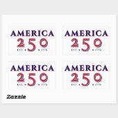 America 250 Verenigde Staten Patriotic Keepsake Gi Rechthoekige Sticker (Vel)