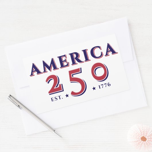 America 250 Verenigde Staten Patriotic Keepsake Gi Rechthoekige Sticker (Envelop)