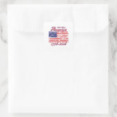 America 250 vierkante sticker (Tas)