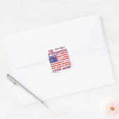 America 250 vierkante sticker (Envelop)
