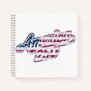 America 250 Vlag Script Semiquincentennial Design Notitieboek