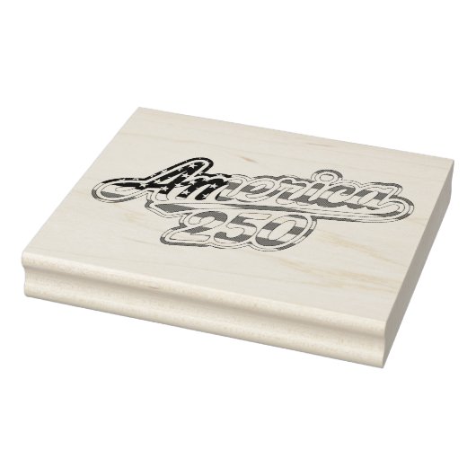 America 250 Vlag Script Semiquincentennial Design Rubberstempel (Stempel)