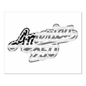 America 250 Vlag Script Semiquincentennial Design Rubberstempel (Afrduk)
