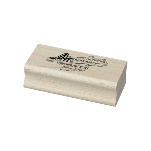 America 250 Vlag Script Semiquincentennial Design Rubberstempel (Stempel)