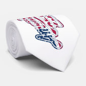 America 250 Vlag Script Semiquincentennial Design Stropdas (Opgerold)
