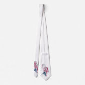 America 250 Vlag Script Semiquincentennial Design Stropdas (Achterkant)