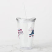 America 250 Vlag Script Semiquincentennial Ontwerp Acryl Drinkbeker (Links)