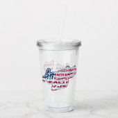 America 250 Vlag Script Semiquincentennial Ontwerp Acryl Drinkbeker (Achterkant)