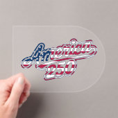 America 250 Vlag Script Semiquincentennial Ontwerp Acryl Uitnodigingen (Insitu (Draagbaar))