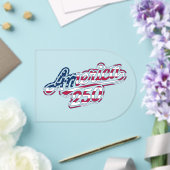 America 250 Vlag Script Semiquincentennial Ontwerp Acryl Uitnodigingen (Insitu (Huwelijk))