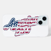 America 250 Vlag Script Semiquincentennial Ontwerp Case-Mate iPhone Case (Achterkant (horizontaal))