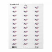 America 250 Vlag Script Semiquincentennial Ontwerp Etiket (Full Sheet)