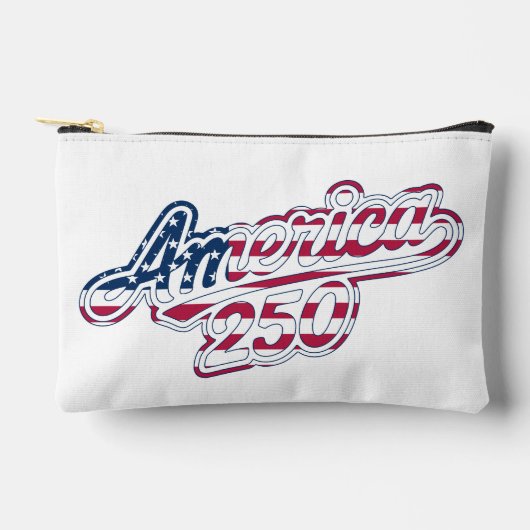 America 250 Vlag Script Semiquincentennial Ontwerp Etui (Voorkant)