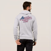 America 250 Vlag Script Semiquincentennial Ontwerp Hoodie (Achterkant volledig)
