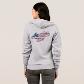 America 250 Vlag Script Semiquincentennial Ontwerp Hoodie (Achterkant volledig)