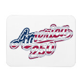 America 250 Vlag Script Semiquincentennial Ontwerp Magneet (Horizontaal)