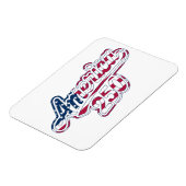 America 250 Vlag Script Semiquincentennial Ontwerp Magneet (Linkerzijde)