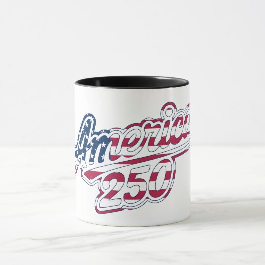 America 250 Vlag Script Semiquincentennial Ontwerp Mok (Midden)