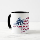America 250 Vlag Script Semiquincentennial Ontwerp Mok (Voorkant links)