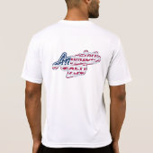 America 250 Vlag Script Semiquincentennial Ontwerp T-shirt (Achterkant)