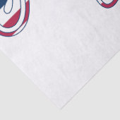 America 250 Vlag Script Semiquincentennial Ontwerp Tissuepapier (Detail)