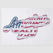 America 250 Vlag Script Semiquincentennial Ontwerp Tissuepapier (Voorkant)