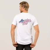 America 250 Vlag Script Semiquincentennial Ontwerp Tri-Blend Shirt (Achterkant volledig)