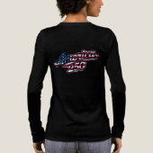America 250 Vlag Script Semiquincentennial Ontwerp Tri-Blend Shirt (Achterkant)