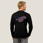 America 250 Vlag Script Semiquincentennial Ontwerp Tri-Blend Shirt (Achterkant)