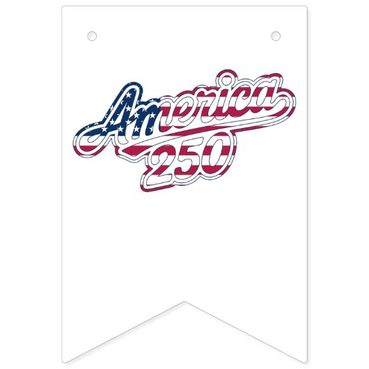 America 250 Vlag Script Semiquincentennial Ontwerp Vlaggetjes (Eerste vlag)
